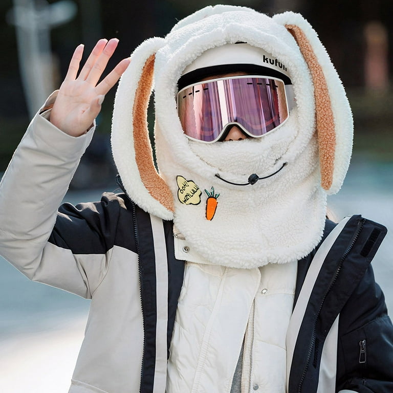 fluffy snowboard helmet cover Motorcycle Half Cover, Winter Crazy Fun Ski Plush Helmet Cover, Outdoor Sports Warm Cap for Skating, Men Women Fun Rides and Gifts-A : Sports & Outdoors The novelty snow ski helmet cover Women Bear Ears Helmet Covers,