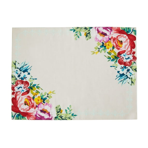 The Pioneer Woman Sweet Romance Placemat, Multicolor, 14" x 19