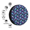 thumbnail image 4 of Fuzoiu Skull flower tie dye Print Universal Spare Tire Cover with Buckle Strap, Waterproof Wheel Covers for Jeep, Trailer, RV, Truck and All Car-17 inch, 4 of 6