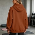 thumbnail image 5 of Lumtrix Women's Oversized Hoodie Spring Fall Long Sleeve Sweatshirt with Pocket Drop Shoulder,Casual Daily & Light Workouts Pullovers Coffee XL, 5 of 7