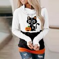 thumbnail image 2 of Halloween Womens Hoodies Casual Graphic Print Sweatshirt Long Sleeve Pullover Tops Fall Winter Warm Comfortable Apparel White XL, 2 of 4