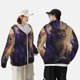 thumbnail image 4 of Balery Purple Flower Lazy Cat Sudadera ligera de manga larga con capucha y protección solar UPF 50+ para hombre y mujer, ideal para pesca y running-Large, 4 of 7
