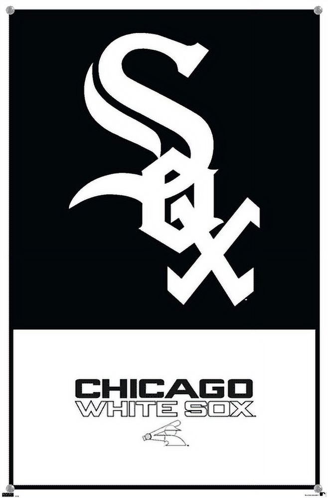 MLB Chicago White Sox - Logo 22 Wall Poster with Push Pins, 14.725" x 22.375"