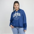 thumbnail image 6 of Women's Fanatics Heather Blue Tampa Bay Lightning Lux Lounge Helmet Arch Pullover Hoodie, 6 of 7