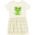 thumbnail image 3 of Inktastic Cute Frog, Green Frog, Frog Princess, Crown Girls Toddler Dress, 3 of 5