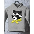 thumbnail image 3 of Raccoon With A Yellow Scarf Hoodie Toddler -Image by Shutterstock,  2 Toddler, 3 of 4