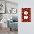 thumbnail image 5 of Fotbe Hohey Bee Golden Print Duplex Receptacle Wall Plate, 1-Gang 5.0" x3.0" Wall Outlet Covers, Dual Outlet Faceplates Covers, Color-matched Screws Included-Style S, 5 of 6