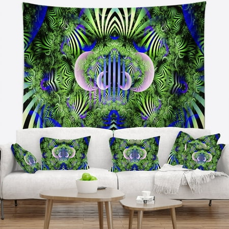 - DESIGN ART Designart 'Green Magical Fairy Pattern' Floral Wall Tapestry