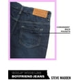 thumbnail image 4 of Steve Madden Girls' Jeans - Wide Leg Boyfriend Jeans - Casual High Waisted Stretch Denim (4-16), 4 of 7