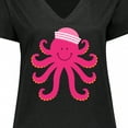 thumbnail image 4 of Inktastic Octopus Ocean Sea Creature Girls Women's Plus Size V-Neck T-Shirt, 4 of 5