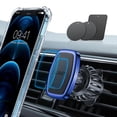 thumbnail image 1 of Soporte para teléfono LISEN para coche, ultramagnético, 6 imanes fuertes, color azul, 1 of 6