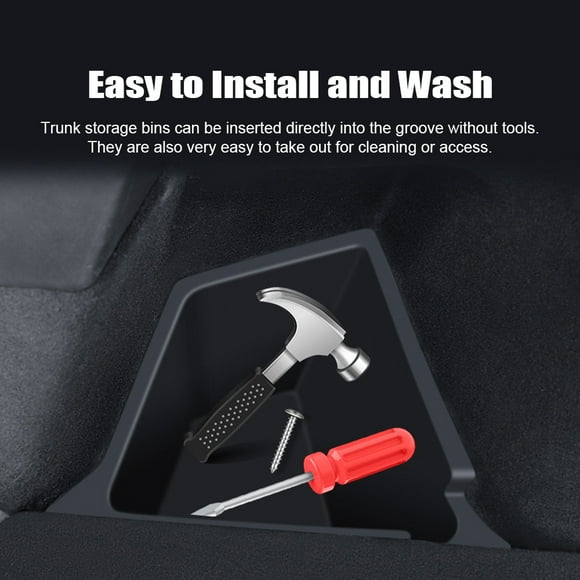 Car utility case,Waterproof Rear Interior Set Compatible 2021-2023 Tesla Model Y Tesla Model Y 5-seater 2pcs Car Utility Side Box Compatible Tesla Radirus Carpeted Lip Lids Rear Compatible