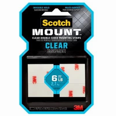 Scotch 410H-ST Clear Double-Sided Mounting Strips, 1 x 3 in., 8-Ct. - Quantity 4