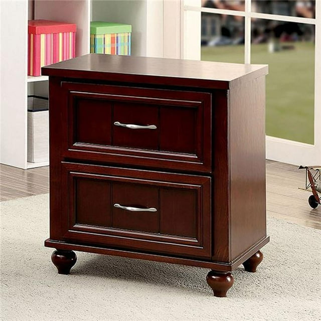 Benzara BM123052 Lacey Contemporary Nightstand, Espresso Finish