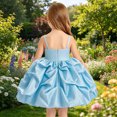 thumbnail image 4 of HJYCHN Dresses for Girls Spaghetti Strap Square Neck Party Dress with Pleated Bodice and Layered Ruffled Skirt for Kids Dress 6-7 Years, 4 of 9
