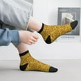 thumbnail image 2 of Rocae Gold Glitter for Premium Adult Socks,Comfortable, Breathable, and Durable Socks, Perfect for Everyday Wear, 2 of 7