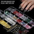 thumbnail image 5 of ThrottleT-Nail Charms, Nail Rhinestones Kit with 8 Boxes of Nail Gems, 3D Charms for Nails, Colorful Clear Flatback Rhinestones, Charms Y2K for Nails, Multi Shape Pearls Jewels for Crafts, 5 of 7