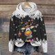 thumbnail image 2 of WILLBEST Sudadera de Mujer con Capucha, Estilo Casual, con Estampado Navideño de Ciervos con Cabeza Grande y Copos de Nieve Cuello Redondo, Manga Larga y Diseño Ligero Mediana, 2 of 4