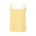 thumbnail image 5 of Pincandy Fashion Women Causal Embroidery Round Neck Sling Vest Sleeveless T-Shirt Summer Tops,Yellow,L, 5 of 6