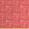 thumbnail image 1 of Abstract Fabric by the Yard Upholstery, Surreal Concept of Tartan Inspired Paint Art with Warm Colors, Decorative Fabric for DIY and Home Accents, Fuchsia Dark Coral by Ambesonne, 1 of 4