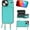 Mint Green, variant on Crossbody Wallet Case for iPhone 15, RFID Blocking Leather Purse Case with Card Holder, Protective Handbag Flip Cover with Zipper Wrist Strap Lanyard for Women 5G 6.1 Inch (Black)