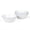 Navy Blue Rim, variant on LaGlint Moonlight Series 16-oz Black Opal Glass Cereal Bowl, Set of 4, Microwave & Dishwasher Safe