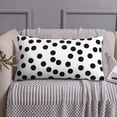 thumbnail image 3 of King Pillow Cases Standard Size - Black white Irregular polka dot Soft Envelope Closure Microfiber Block Print Pillow Cover, Wrinkle Stain Resistant Travel Pillow Covers Standard Size 20x36in, 3 of 7