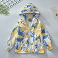 thumbnail image 5 of Boys Girls Printed Rain Jackets Lightweight Waterproof Hooded Raincoats Windbreakers for Kids 4-14 Years, 5 of 7