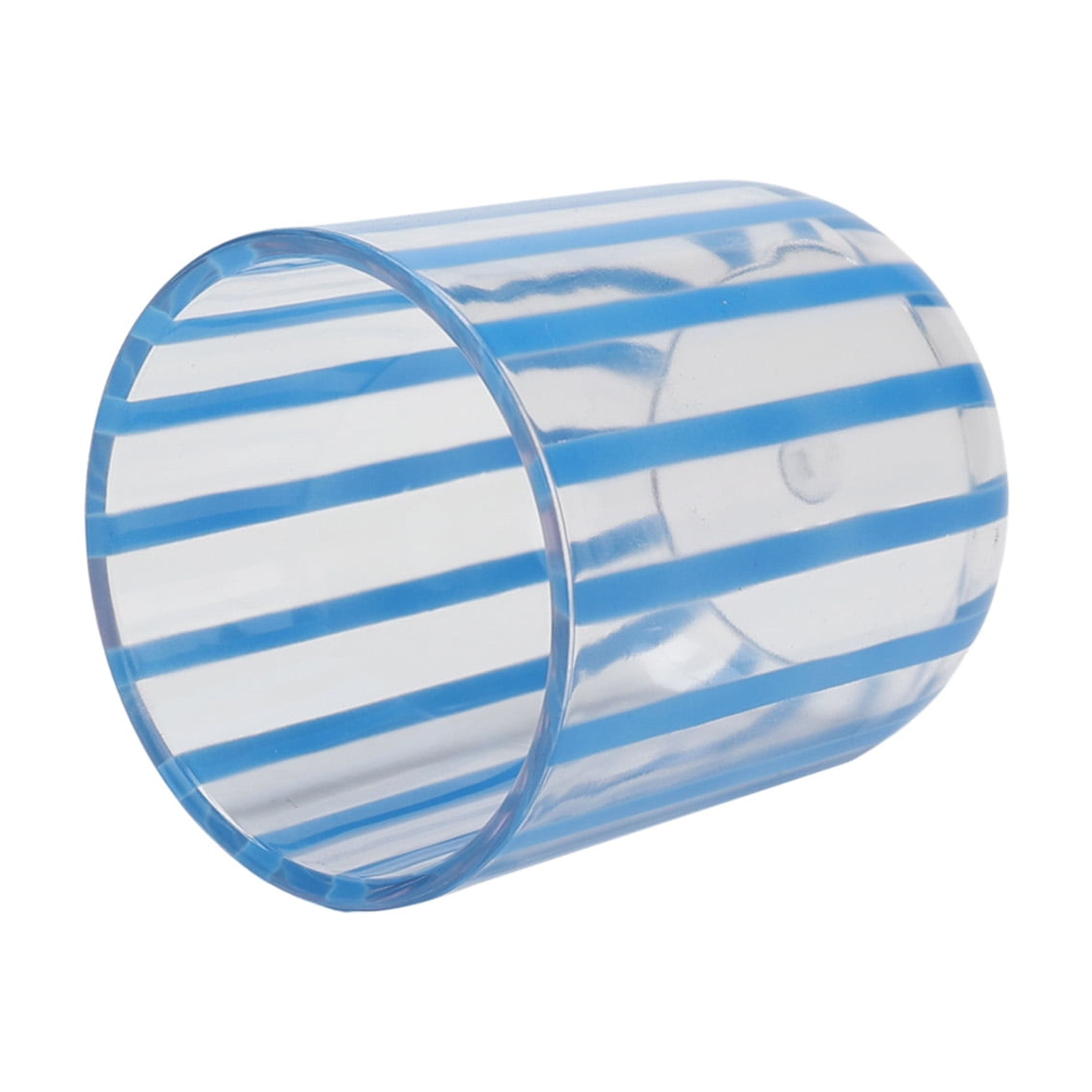 Mainstays by Becky G. & Alejandra 14-Ounce Short Acrylic Stripe Line Tumbler, Blue