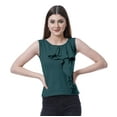 thumbnail image 1 of Moomaya Blouse Sans Manches à Volants pour Femmes, Col Rond, T-Shirt Décontracté, 1 of 6