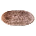 thumbnail image 5 of Soho Luxurious Faux Sheepskin Oval Shape Camel Shag Area Rug, 5 of 5