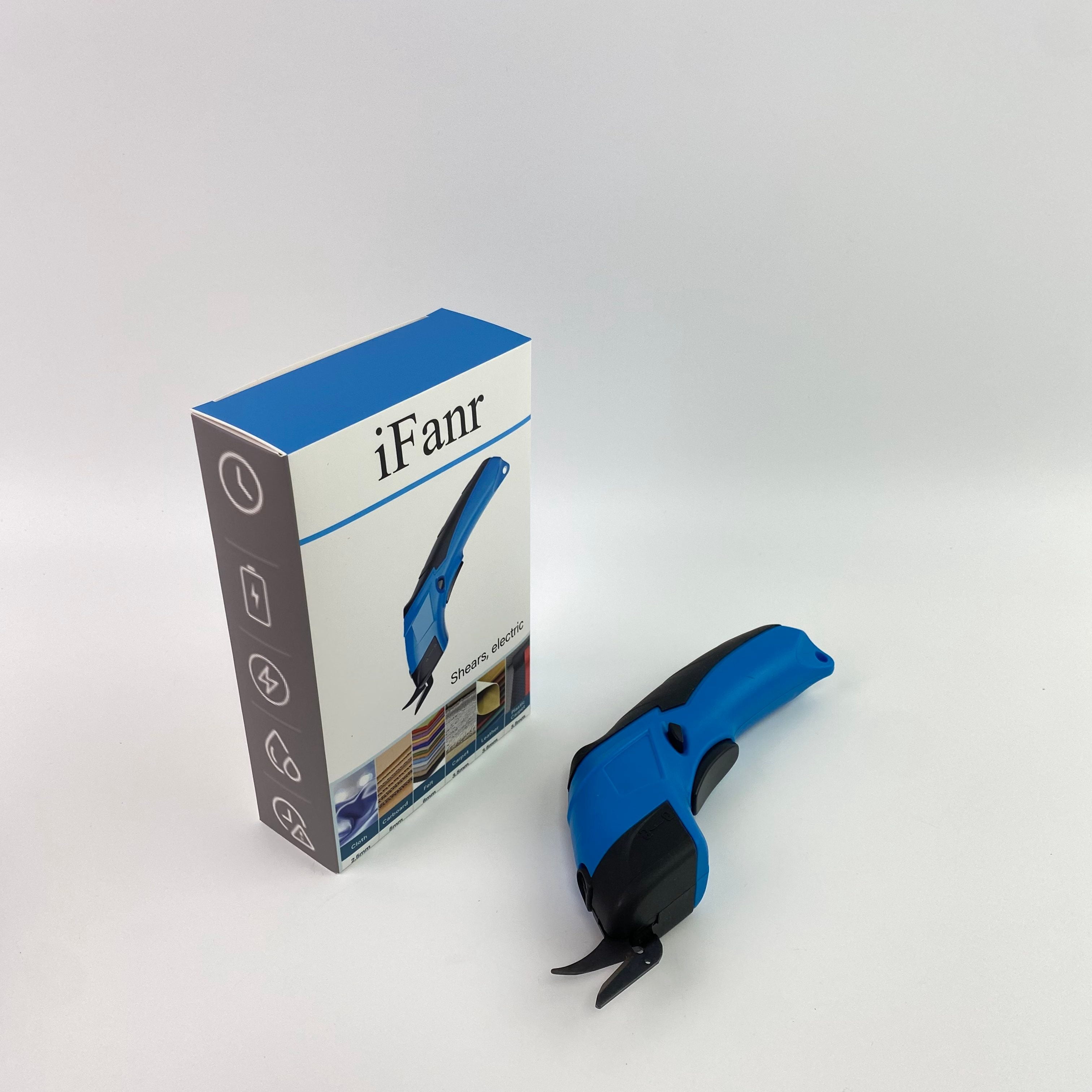 iFanr Shears, electric,Electric Scissors, Cardboard Cutter, 4V Electric Cardboard Cutter, Cordless Fabric Scissors, Electric Box Cutter with a Replacement Blade