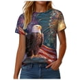thumbnail image 4 of CAICJ98 4th of July Shirt Women 250 Years American Anniversary Shirt Graphic Tee Tops American Flag T Shirts Women (Wine,M), 4 of 8