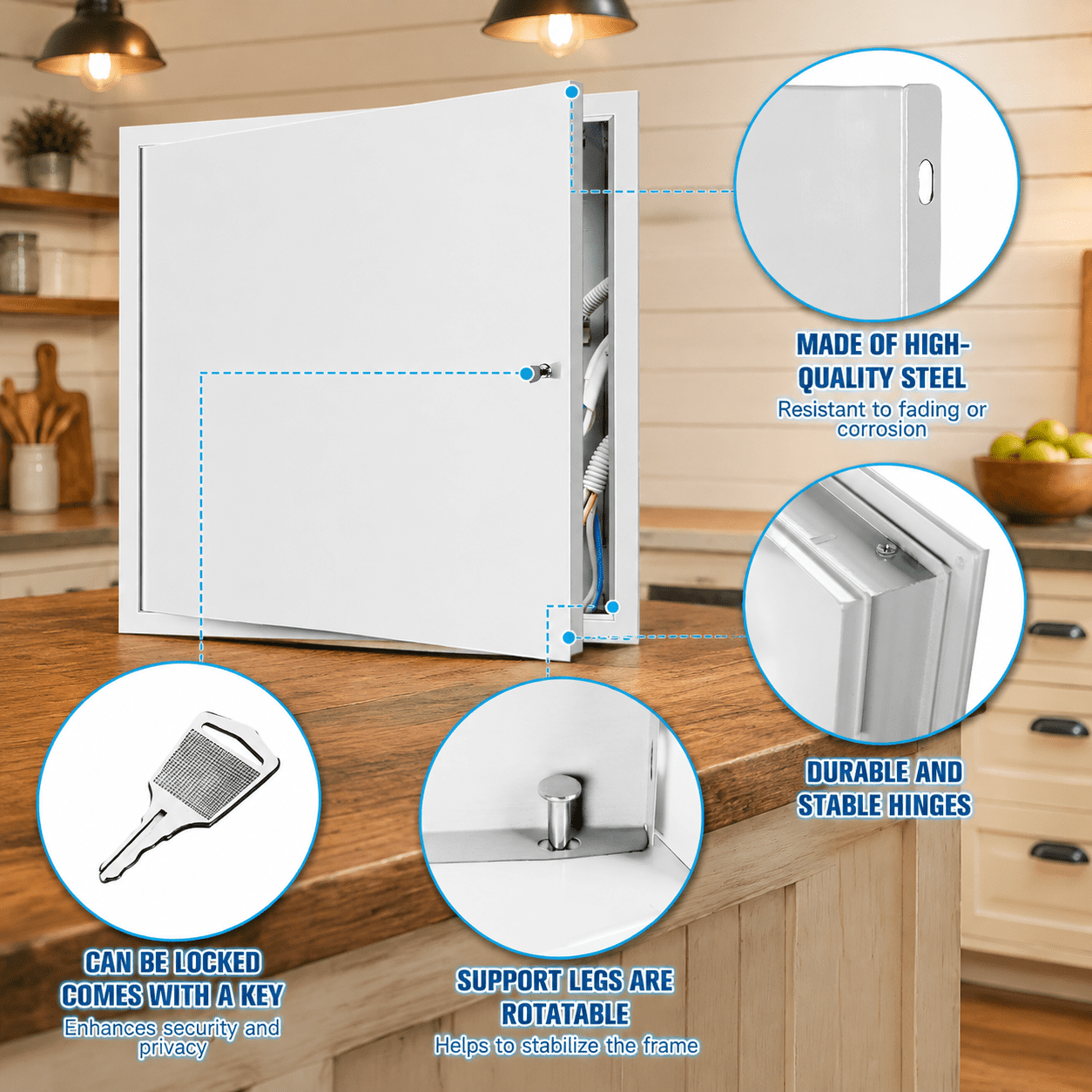 24 x 24 Inch Steel Drywall Access Panel with Lock and Key for ...
