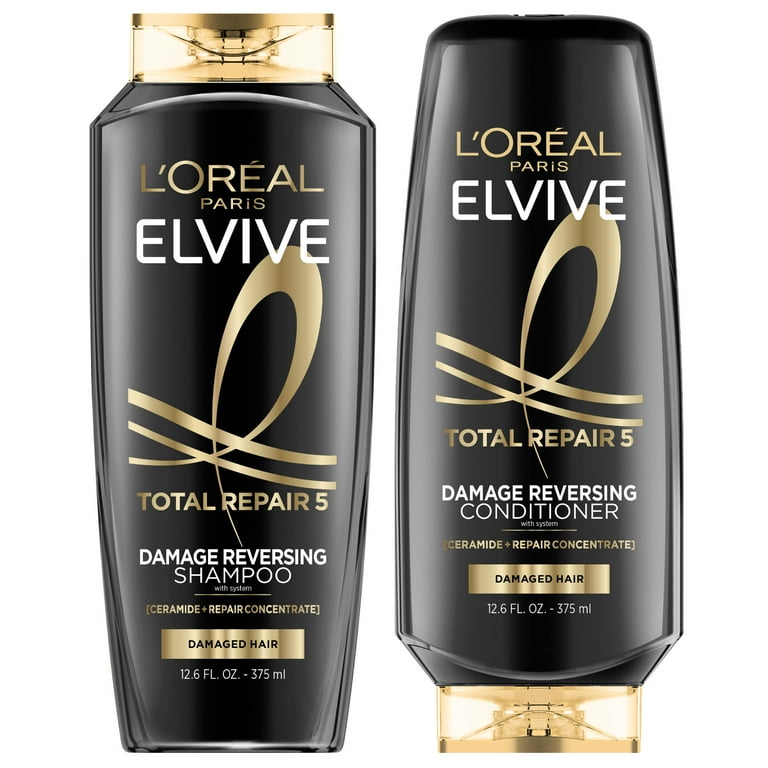 6 pack) L'Oreal Paris Elvive Total Repair 5 Repairing Shampoo and