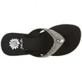thumbnail image 2 of Yellow Box Glorian Rhinestone Detail Wedge Platform Flip Flops Clear (Black Glorian, 7.5), 2 of 6
