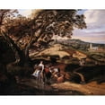 thumbnail image 3 of Jan Siberechts 14x12 Black Modern Framed Museum Art Print Titled - A Pastoral Landscape (1684), 3 of 5