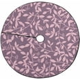 thumbnail image 1 of FMSHPON Purple Floral Pattern Xmas Christmas Tree Skirt Stand Mat for Holiday Party Decoration Indoor Outdoor 48 inches, 1 of 3