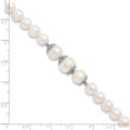 thumbnail image 3 of Sterling Silver Rhodium-Plated 7-10mm White Fwc Pearl Fancy Bracelet (7 X 10) Made In China qh5219-7, 3 of 5