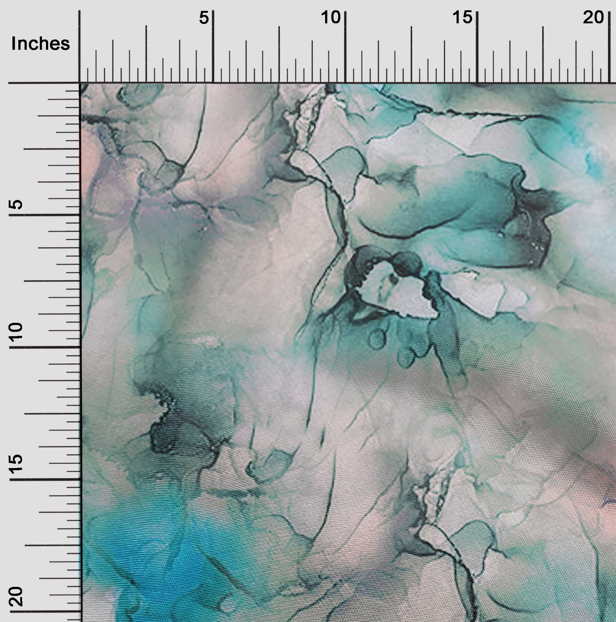 oneOone Cotton Flex Aqua Blue Fabric Abstract Floral Diy Clothing Quilting Fabric Print Fabric By Yard 40 Inch Wide