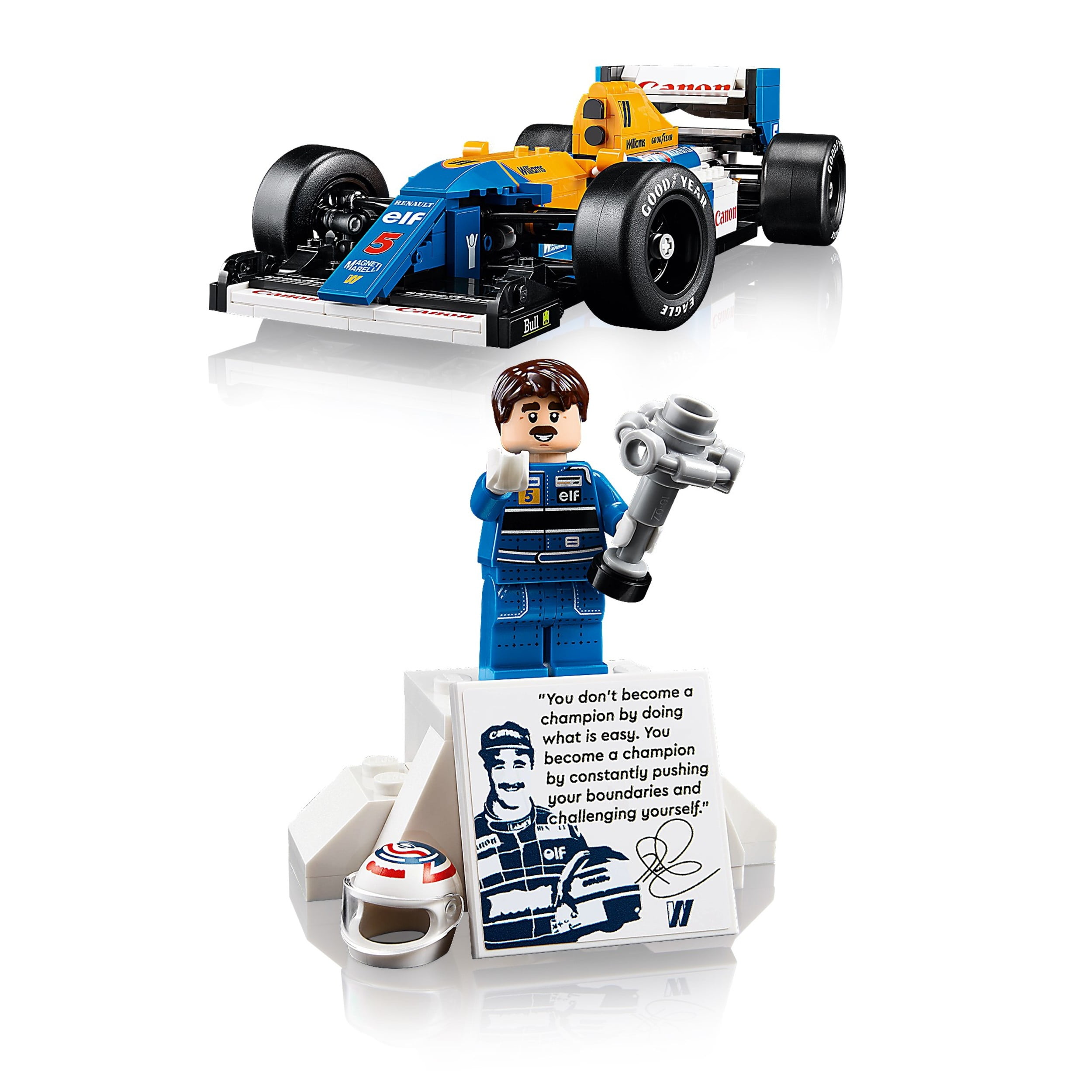 LEGO Icons Williams Racing FW14B & Nigel Mansell F1 Model Car Kit - Building Set for Adults, Ages 18+ - F1 DIY Craft for Display - Gift Idea for Fans of F1 - 10353, LEGO Williams Racing FW 10353