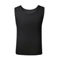 thumbnail image 2 of BRGZLK Girls Active Dry Fit Tank Top Summer Trendy Solid Mesh Inner Layer Loose Round Neck Sleeveless Running Sports Camisoles Black 5-8 Years, 2 of 3