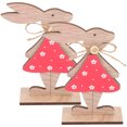 thumbnail image 4 of 2Pcs Easter Wood Bunny Table Decoration Spring Bunny Wood Tabletop Easter Decoration, 4 of 7