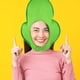 thumbnail image 2 of Precioso gorro de peluche de aguacate Gorro divertido de aguacate Gorro de aguacate con dibujos animados, 2 of 7