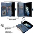 thumbnail image 3 of (Bleu) Compatible avec Google Pixel 7a Étui Portefeuille Premium avec Fentes pour Cartes et Dragonne, 3 of 5