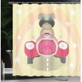 thumbnail image 3 of Ambesonne Dog Driver Shower Curtain, Superhero Puppy, 69"Wx75"L, Multicolor, 3 of 4