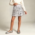 thumbnail image 6 of hotojiny Kids Sparkly Sequin Mini Skirt Girls Elastic Waist Glitter Party Skirt with Built-In Shorts Children Dance Outfit(Silver,13-14 Years), 6 of 9