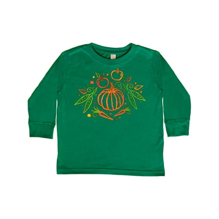

Inktastic Thanksgiving Pumpkin Vegetables Fruit Harvest Gift Toddler Boy or Toddler Girl Long Sleeve T-Shirt