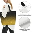 thumbnail image 3 of Disketp Gold Glitter Gradient Bolsa Tote Estampada para Mujer, Bolso de Hombro y de Mano para Compras y Viajes, 3 of 8