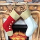 thumbnail image 3 of Medias de Navidad de punto bordadas grandes Bolsa colgante Adornos de árbol de Navidad Decoración para hogar rojo Gloria Medias colgantes navideñas, 3 of 9
